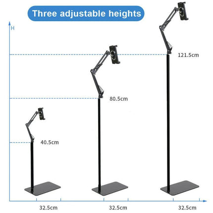 360 Tablet Floor Stand Adjustable 5-12.9 Inch Overhead Phone Desktop Holder.
