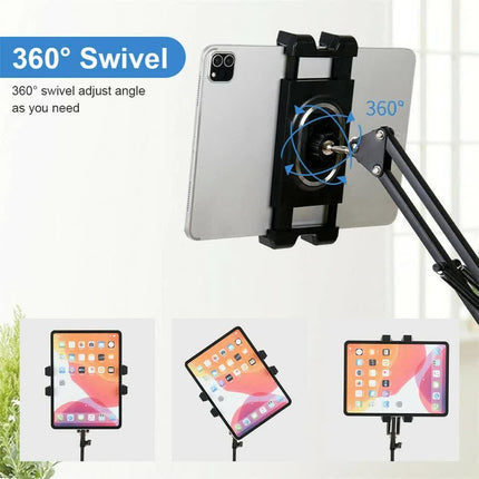 360 Tablet Floor Stand Adjustable 5-12.9 Inch Overhead Phone Desktop Holder.
