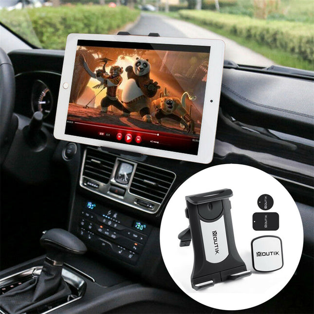 Universal Adjustable Tablet Mount Car CD Slot Holder 2in1 Fit 3.5-10.5" iPad GPS.
