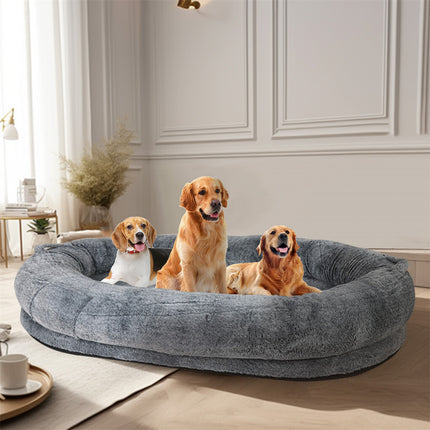 Xxxl Human-Sized Dog Bed Washable Orthopedic Pet Bed Bean Bag With Soft Blanket.