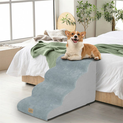 4 Step Curved Dog Ramp Stairs for Training.