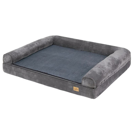 Medium Orthopedic Dog Bed with Bolster Comfort Mattress.