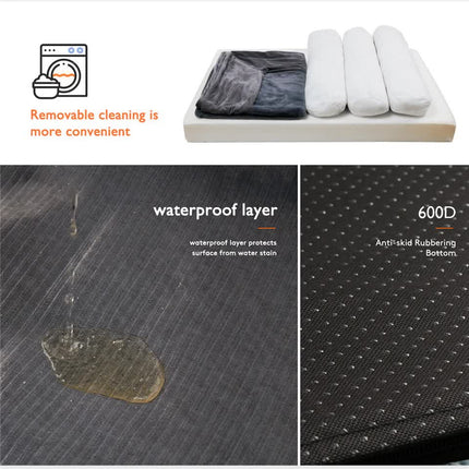 Medium Orthopedic Dog Bed with Bolster Comfort Mattress.