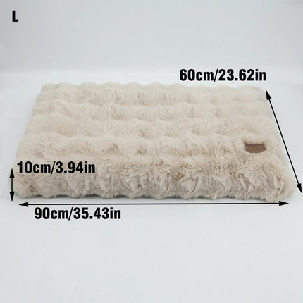Plush Dog Crate Bed with Non Slip Base and Removable Cover.