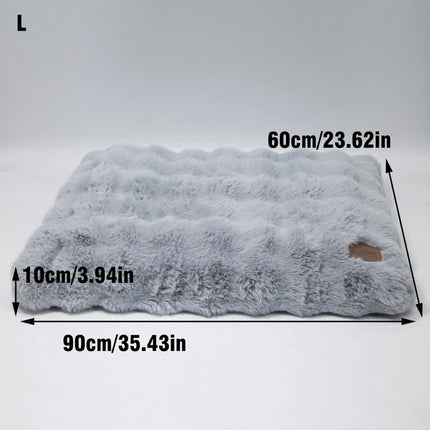 Plush Dog Crate Bed with Non Slip Base and Removable Cover.