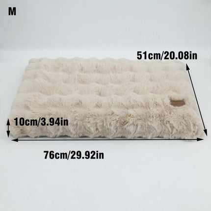 Plush Dog Crate Bed with Non Slip Base and Removable Cover.