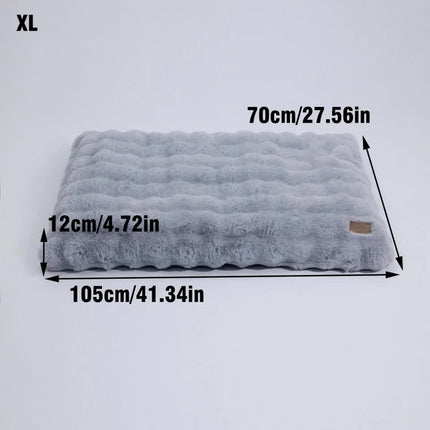 Plush Dog Crate Bed with Non Slip Base and Removable Cover.