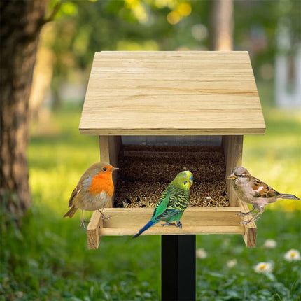 Wooden Outdoor Hanging Bird Feeder Wall Mounted.