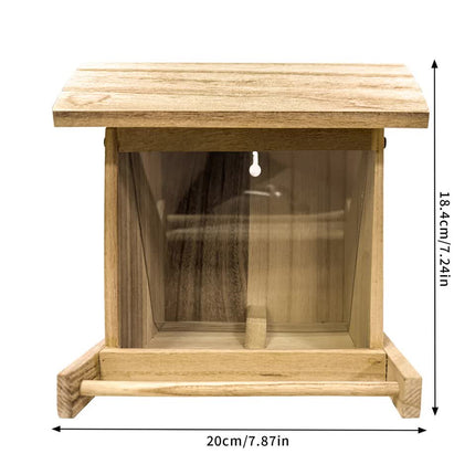 Wooden Outdoor Hanging Bird Feeder Wall Mounted.