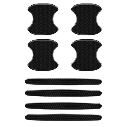 FIN 8PCS Universal Car Door Handle Cup Protector Anti-Scratches Cover Guard Film.