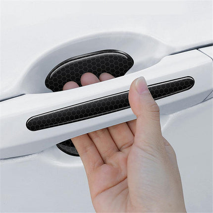 FIN 8PCS Universal Car Door Handle Cup Protector Anti-Scratches Cover Guard Film.