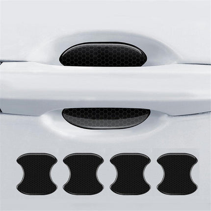 FIN 8PCS Universal Car Door Handle Cup Protector Anti-Scratches Cover Guard Film.