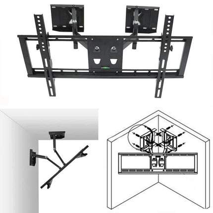 32"-65" Heavy Duty Wall Corner Tv Mount Articulating Premium Swing Arm Bracket.