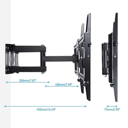 32"-65" Heavy Duty Wall Corner Tv Mount Articulating Premium Swing Arm Bracket.