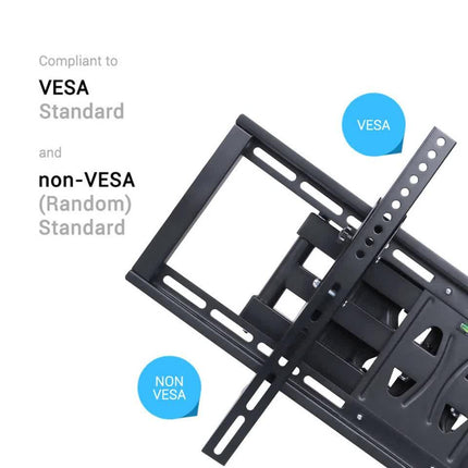 32"-65" Heavy Duty Wall Corner Tv Mount Articulating Premium Swing Arm Bracket.