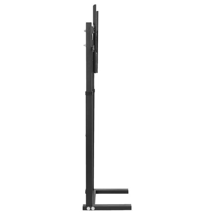 Double Pole Adjustable Tv Cart Floor Stand Mount For 32 to 65Inch.