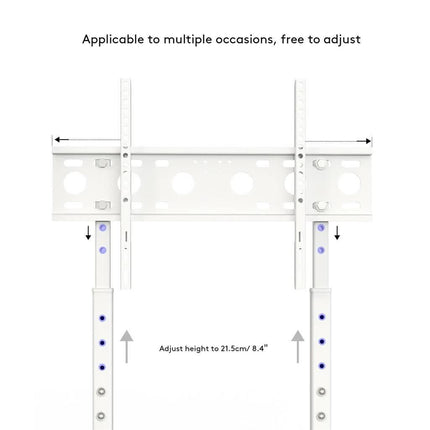 32-60 Inch TV Floor Stand Base - Universal Large TV Mount Holder Bracket - Adjustable Freestanding TV Stand for Living Room Bedroom - White.