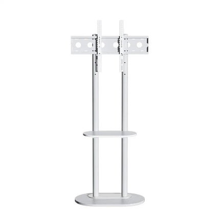 Minimalist Marble Textured Floor Tv Stand 32"-75" Strong Steel Tv Bracket Stable.