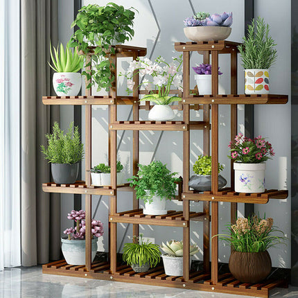Large Wood Plant Stand Shelf.