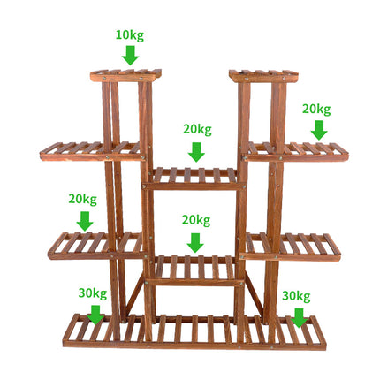Large Wood Plant Stand Shelf.