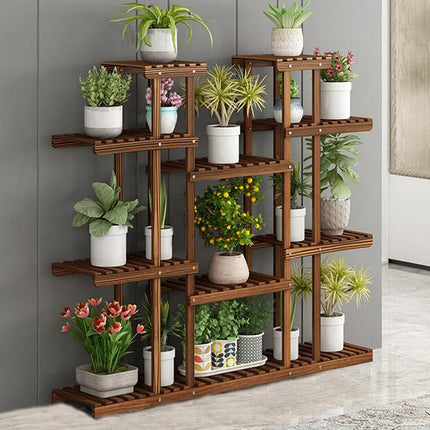 Large Wood Plant Stand Shelf.