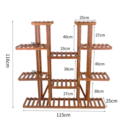 Large Wood Plant Stand Shelf.