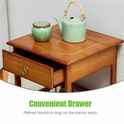 Classic Bedside Table Drawer Side Table Living Room Coffee Tea End Table.