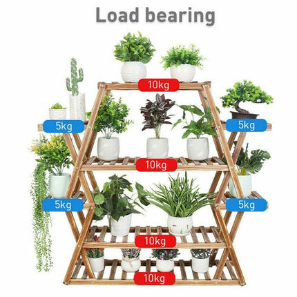 Multilayer Corner Garden Plant Stand Elegant and Practical Display Solution.