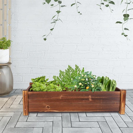Large Rectangular Wooden Planters Garden Outdoor Flower Plant Herbs Pot Boxes.