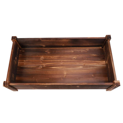Large Rectangular Wooden Planters Garden Outdoor Flower Plant Herbs Pot Boxes.