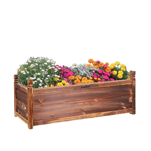 Fin Rot-Resistant Wood Modular Raised Garden Bed Outdoor Elevated Herb Planter Box.