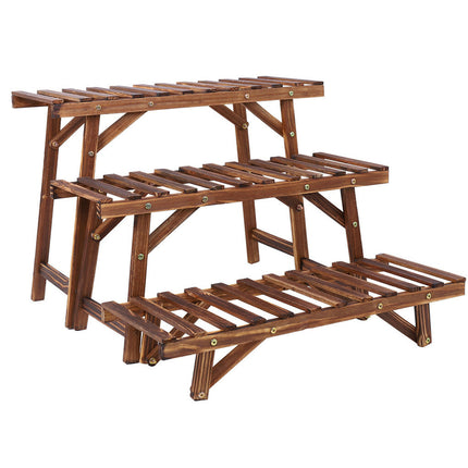 3pcs Plant Stand Flower Step Bench Rack Herb Storage Shelf Garden Indoor Outdoor.