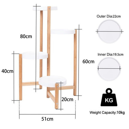 4-Tier Plant Stand Corner Flower Pot Holder.