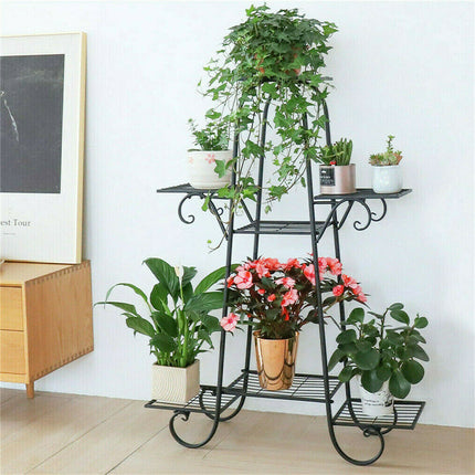 Stable 7 Tier Metal Plant Stand Flower Pot Rack Display Holder Shelf Home Garden.