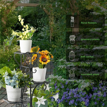 4-Tier Heavy Duty Plant Potted Stand Flower Planters Display Rack Outdoor Indoor.