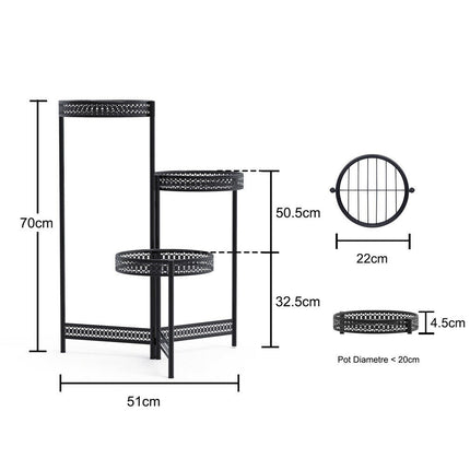 Premium Quality Black Metal Plant Stand.