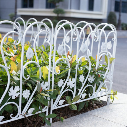 5PCS Decorative Garden Fence Folding Patio Fences Rustproof 59.5x62cm Landscape.
