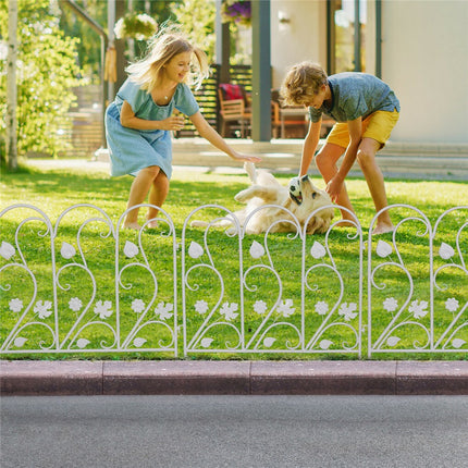 5PCS Decorative Garden Fence Folding Patio Fences Rustproof 59.5x62cm Landscape.