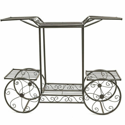 6 Tiers Garden Cart Stand & Flower Pot Plant Holder Display Rack Parisian Style.