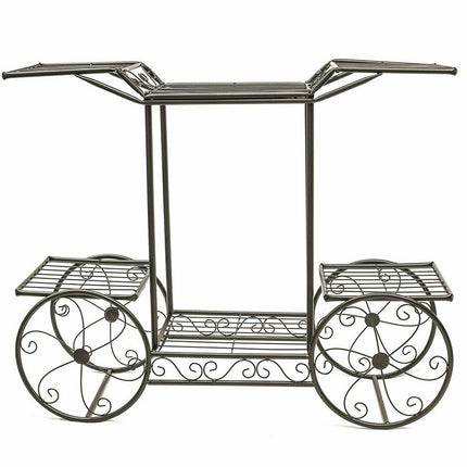 6 Tiers Garden Cart Stand & Flower Pot Plant Holder Display Rack Parisian Style.