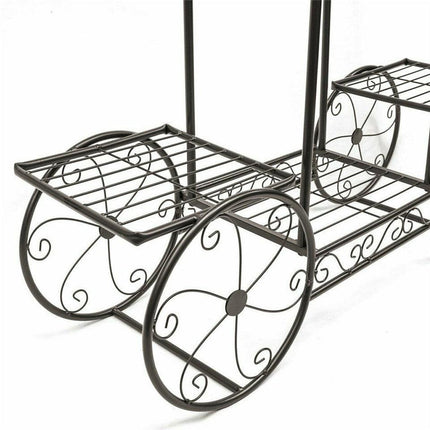 6 Tiers Garden Cart Stand & Flower Pot Plant Holder Display Rack Parisian Style.