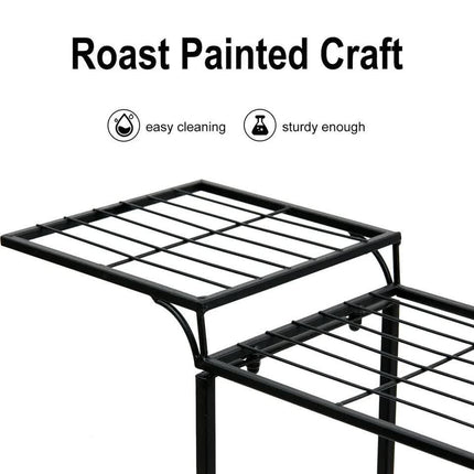 6 Tiers Garden Cart Stand & Flower Pot Plant Holder Display Rack Parisian Style.