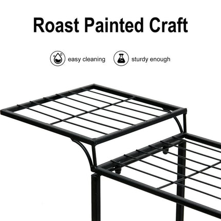 6 Tiers Garden Cart Stand & Flower Pot Plant Holder Display Rack Parisian Style.