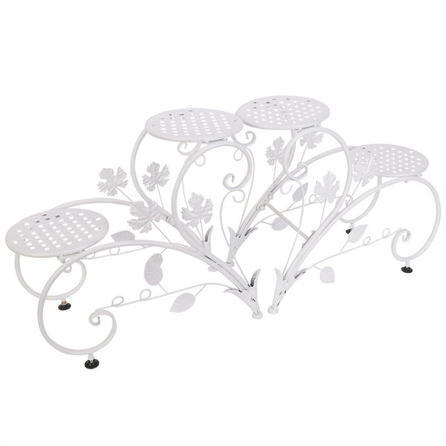 Outdoor Indoor Metal Flower Pots Planter Plant Stands Garden Shelf Racks.