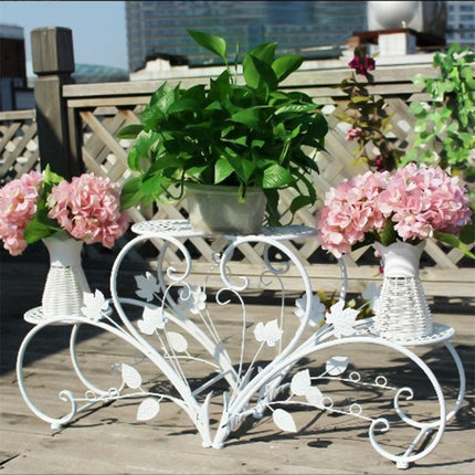Outdoor Indoor Metal Flower Pots Planter Plant Stands Garden Shelf Racks.
