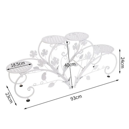 Outdoor Indoor Metal Flower Pots Planter Plant Stands Garden Shelf Racks.