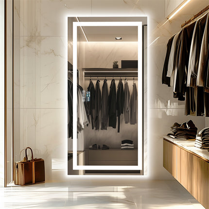 Fin 1200Mm Jumbo Bluetooth Led Bathroom Mirror Music Anti-Fog Vanity Mirror.
