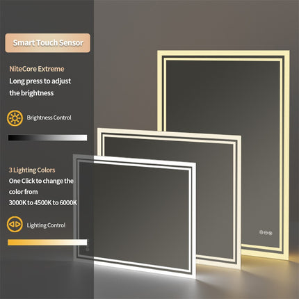 LED Anti-Fog Wall-Mounted Bathroom Mirror.