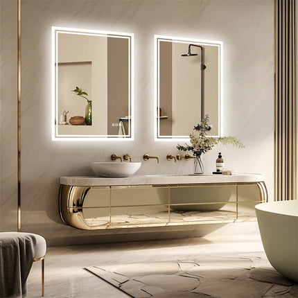 LED Anti-Fog Wall-Mounted Bathroom Mirror.