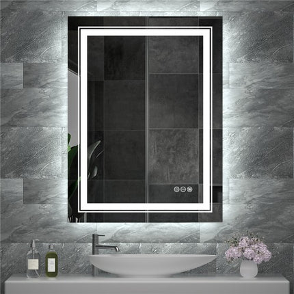 Modern Luxury: LED Mirror with Defogger 600*800mm Double LED.